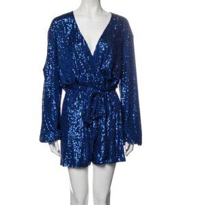NWT! Jay Godfrey V-Neck Sequin Romper Size 10/USA Large